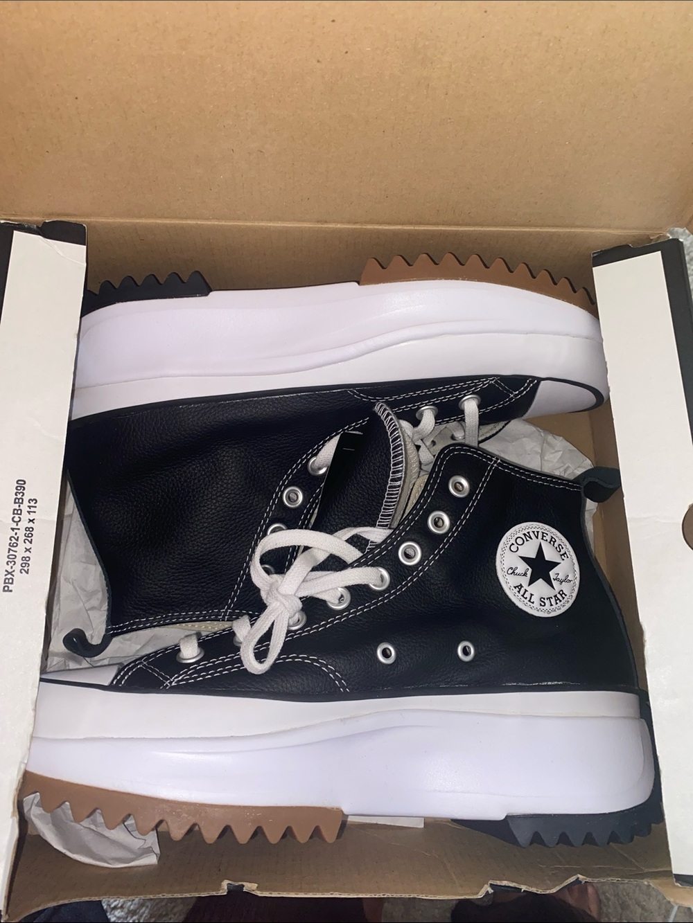 Converse Black & White High Top Chunky Sole Sneakers